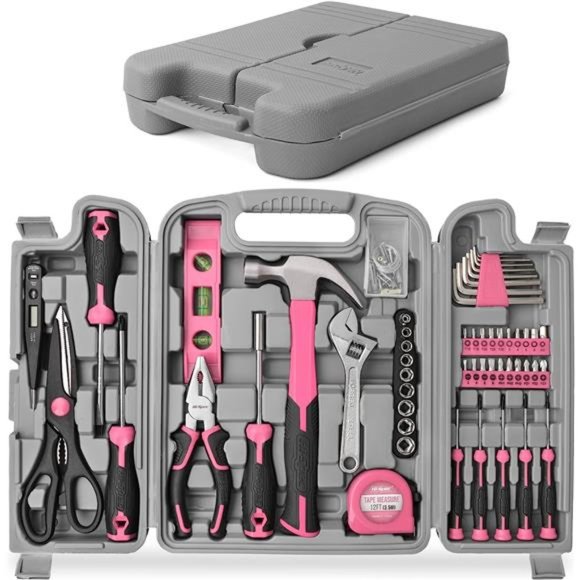 Other 54pc Pink Home Diy Tool Kit Set For Women Office Garage